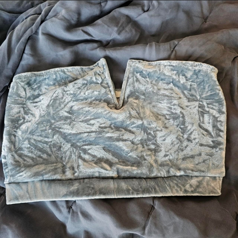 Blue Ruffle Shorts Tube Top Set - Picture 6 of 6